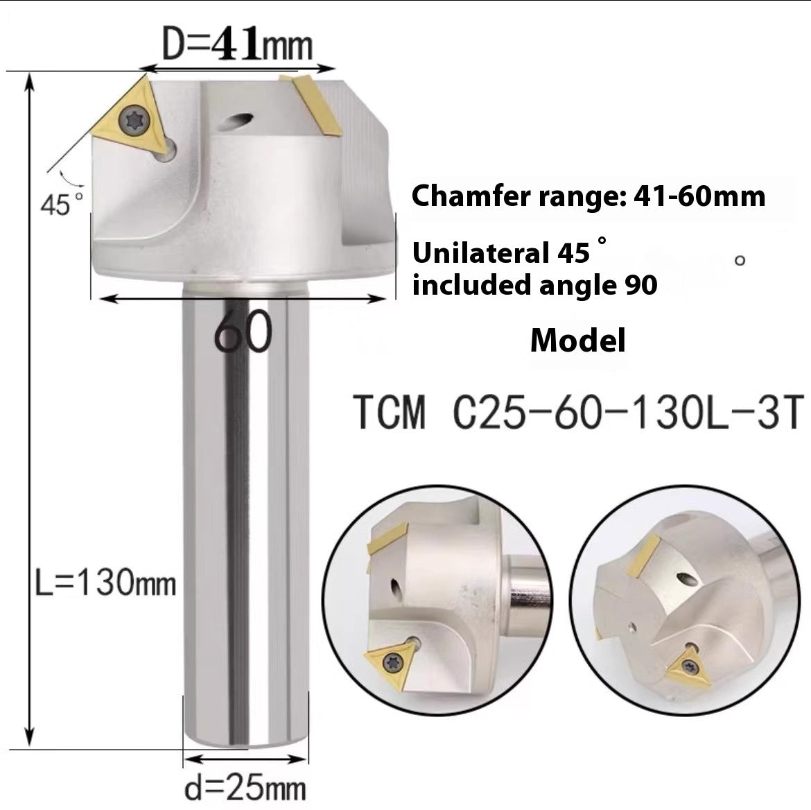1144-Shedding type fixed-point chamfering cutter 30 degree 45 degree 60 degree chamfering cutter bar SSK/SSP/TCM/SSY/SSO/SSH Shandong Denso Pricision Tools Co.,Ltd.